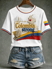 Women's Colombia Strong Printed T-shirt gracestitchs