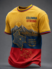 Men's COLOMBIA STRONG Printed T-shirt gracestitchs