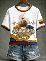 Women's Colombia Strong Printed T-shirt gracestitchs