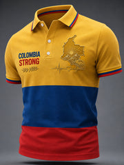 Men's COLOMBIA STRONG Print Casual Top gracestitchs