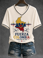Women's Colombia Strong Pray For Colombia short-sleeved T-shirt gracestitchs