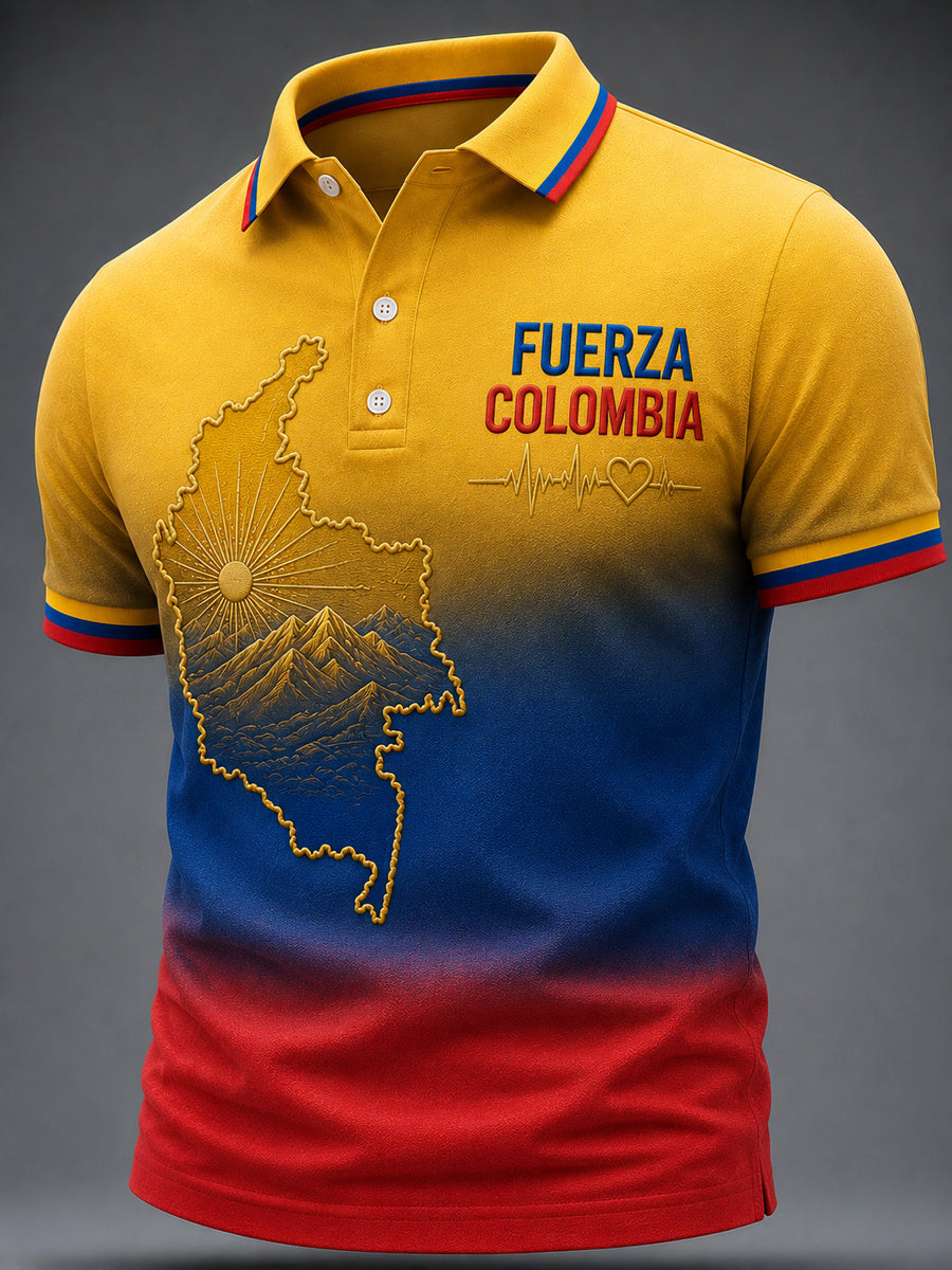 Men's FUERZA COLOMBIA Print Casual Top gracestitchs