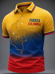 Men's FUERZA COLOMBIA Print Casual Top gracestitchs