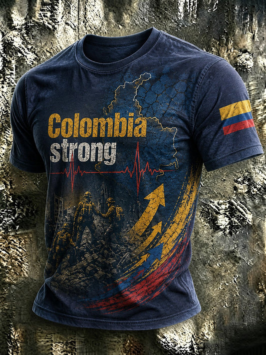Men's Colombia Strong Printed T-shirt gracestitchs