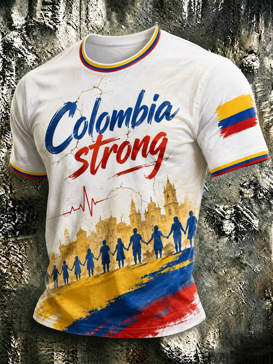 Men's Colombia Strong Printed T-shirt gracestitchs