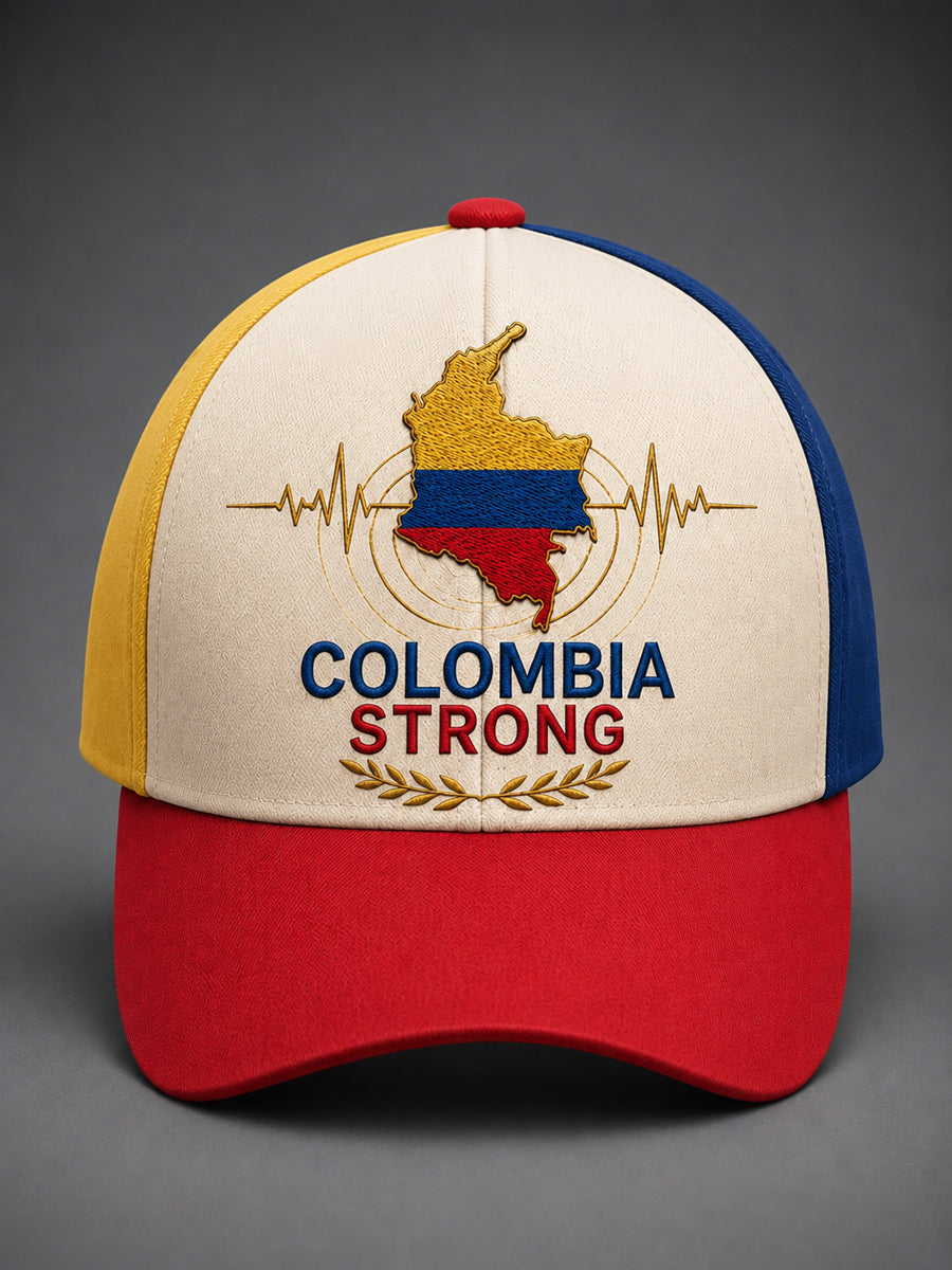 Unisex COLOMBIA STRONG Print Hat gracestitchs