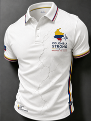 Men's Colombia Strong Pray For Colombia polo shirt gracestitchs