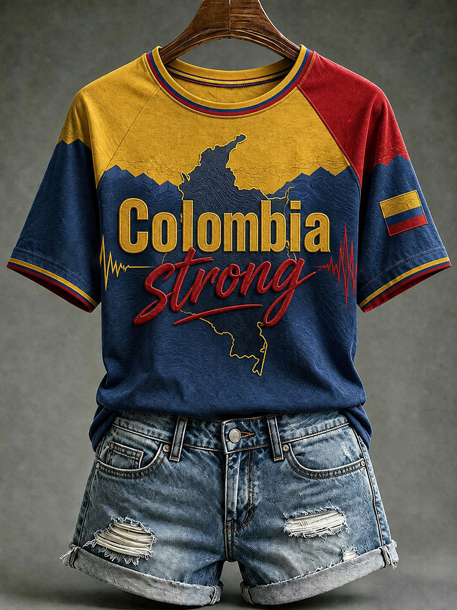 Women's Colombia Strong Printed T-shirt gracestitchs