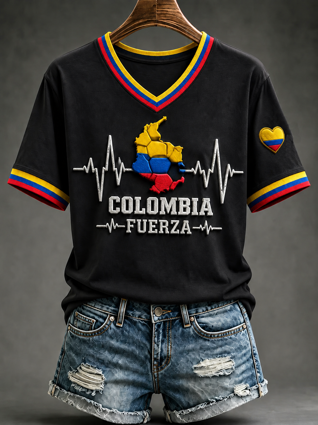 Women's Fuerza Colombia Short-sleeved T-shirt gracestitchs