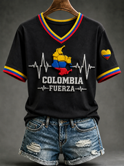 Women's Fuerza Colombia Short-sleeved T-shirt gracestitchs