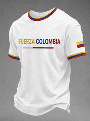 Men's Fuerza Colombia Print Casual T-Shirt gracestitchs