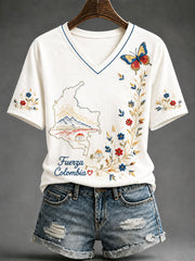 Women's Fuerza Colombia Printed T-shirt gracestitchs