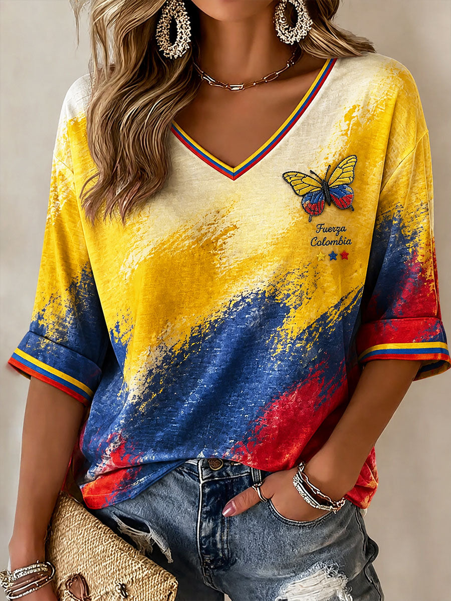 Women's Fuerza Colombia Printed T-shirt gracestitchs
