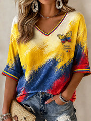 Women's Fuerza Colombia Printed T-shirt gracestitchs
