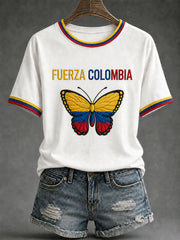 Women’s Fuerza Colombia Printed Casual T-Shirt gracestitchs