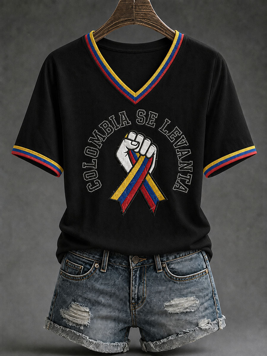 Women's Colombia Se Levanta Printed Casual T-Shirt gracestitchs