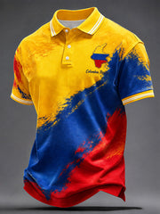 Men's Colombia Resiste Printed Polo Shirt gracestitchs