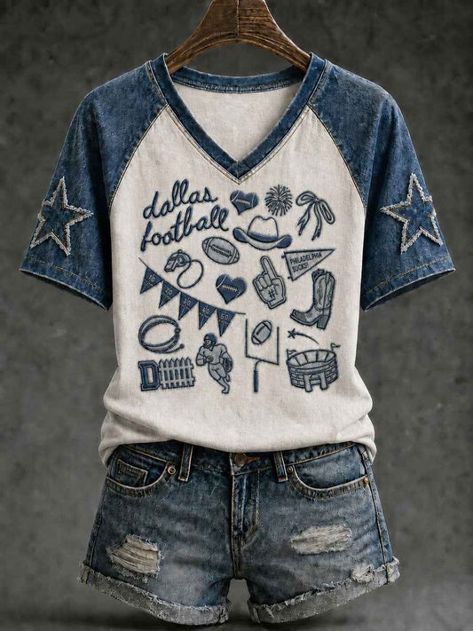 Women's Game Day Football Casual T-Shirt