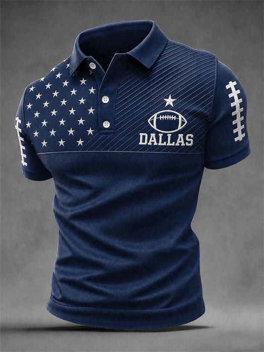 Men's Football Gameday Gift For Football Fans Casual Polo