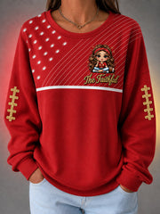 Women's Football Gameday Gift For Football Fans Casual Sweatshirt gracestitchs