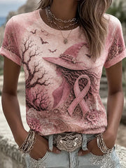Women's Breast Cancer Short-sleeved T-shirt gracestitchs