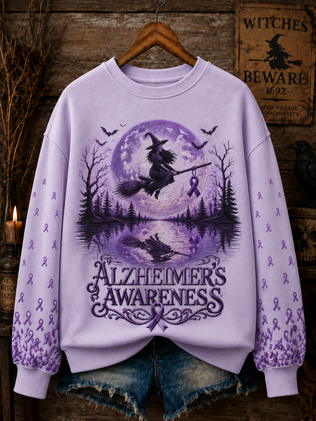 Women's Alzheimer's Awareness Regular Sweatshirt gracestitchs
