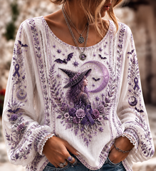 Women's Alzheimer's Awareness Cotton-Linen Shirt gracestitchs