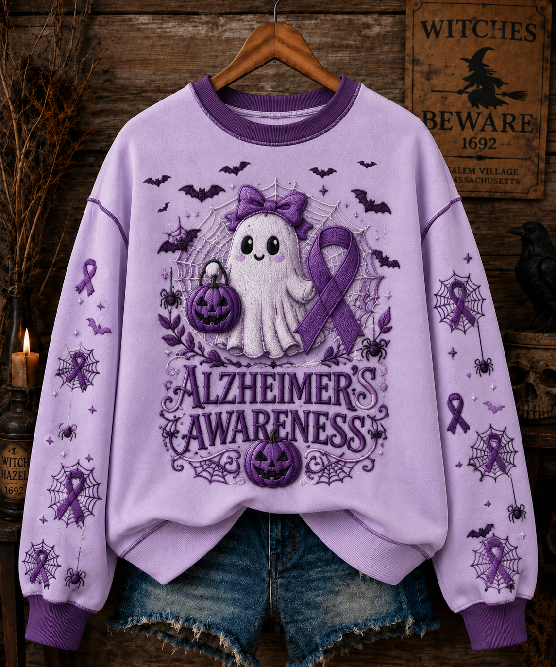 Women's Alzheimer's Awareness Regular Sweatshirt gracestitchs
