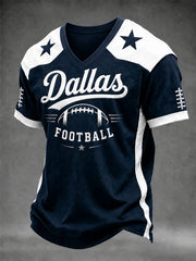 Men's Football Gameday Gift For Football Fans Casual V-Neck Tee gracestitchs