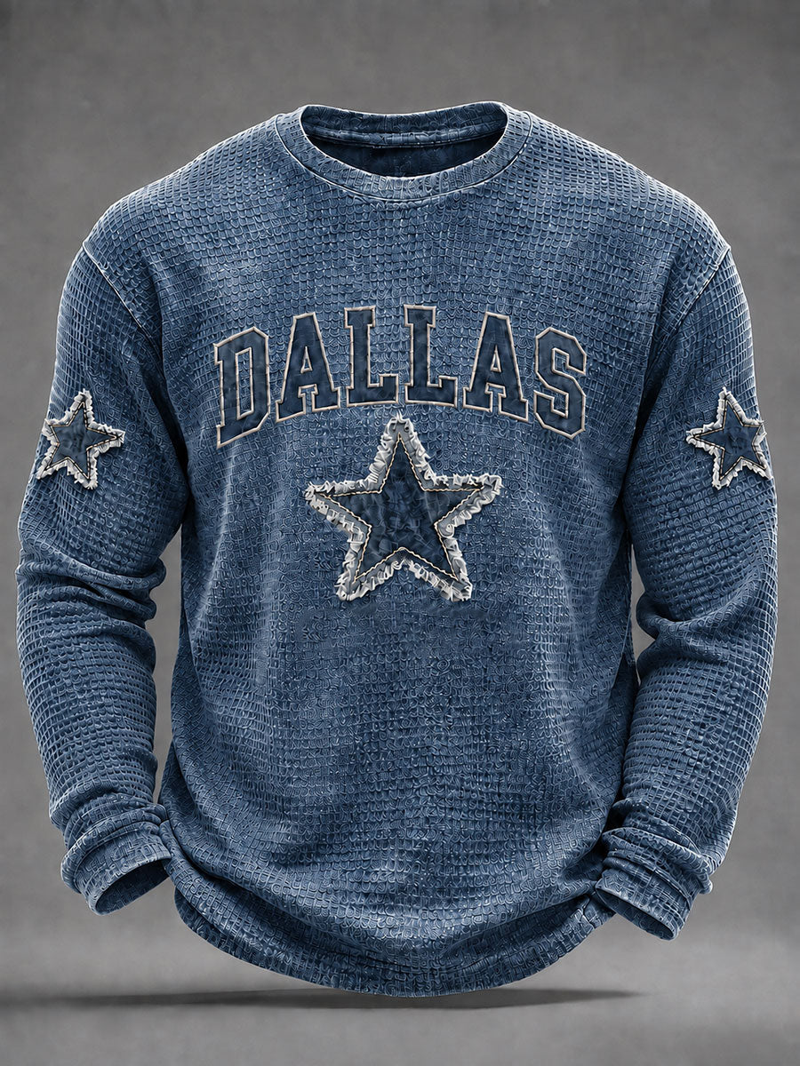Men's Dallas Football Print Casual T-Shirt gracestitchs