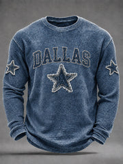 Men's Dallas Football Print Casual T-Shirt gracestitchs