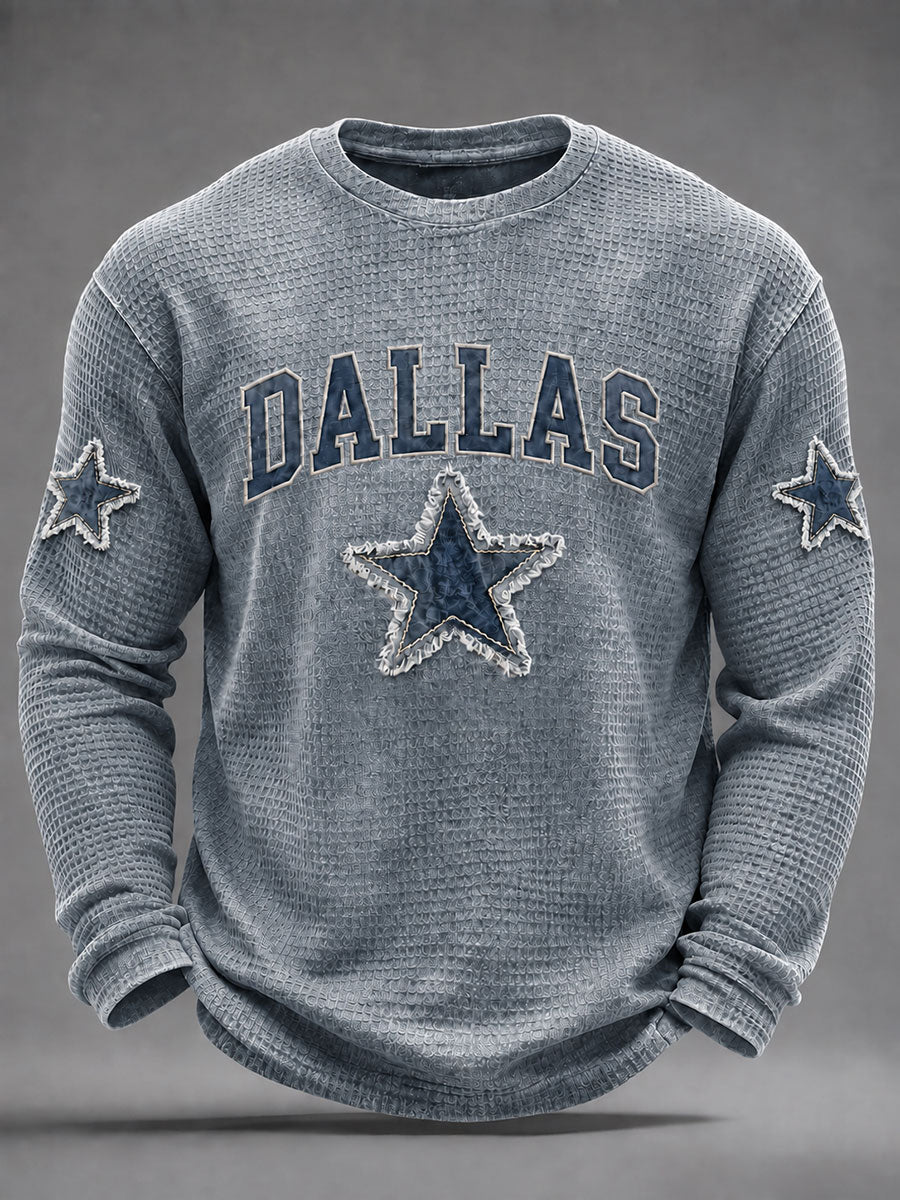 Men's Dallas Football Print Casual T-Shirt gracestitchs