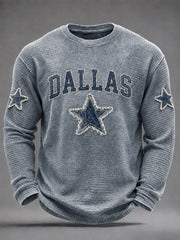 Men's Dallas Football Print Casual T-Shirt gracestitchs