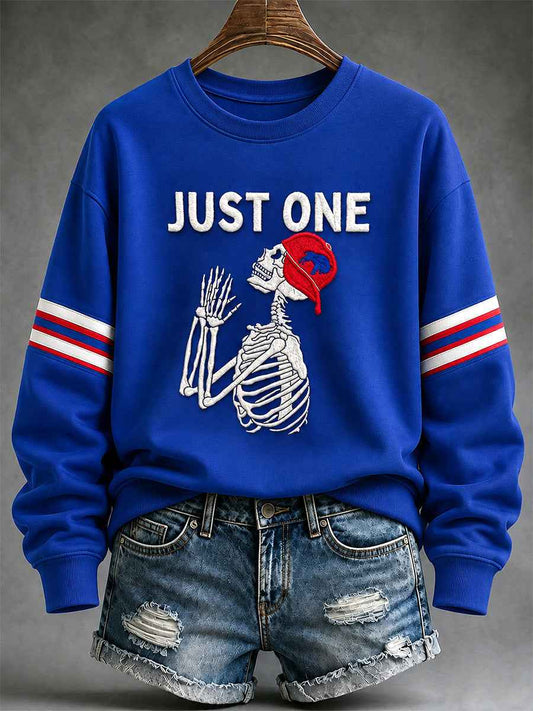 Women's Football Lover Buffalo Print Casual Sweatshirt