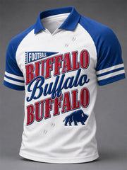 Men's Football Lover Buffalo Print Tee gracestitchs
