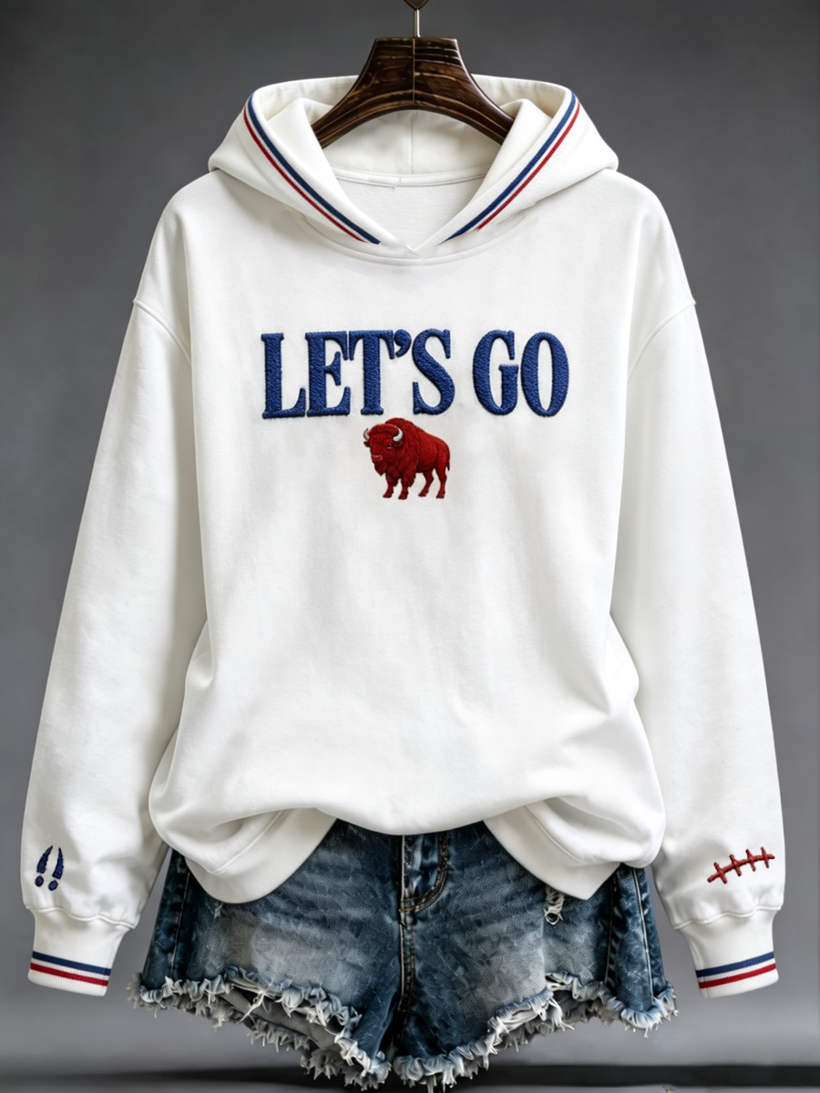 Women's Football Lover Bulls BUF Art Printed Regular Sweatshirt gracestitchs
