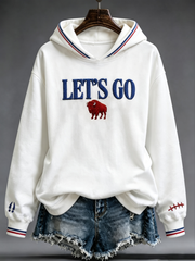 Women's Football Lover Bulls BUF Art Printed Regular Sweatshirt gracestitchs