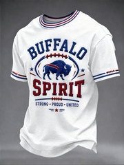 Men's Football Lover Bulls BUF Art Printed short sleeves t-shirt gracestitchs