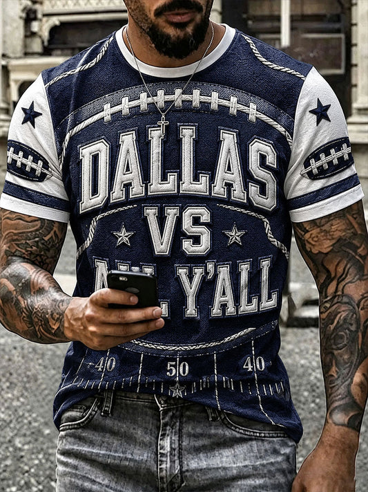 Men's "Dallas vs all y'all" T-shirts gracestitchs
