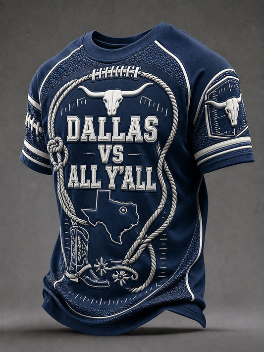 Men's "Dallas vs all y'all" T-shirts gracestitchs