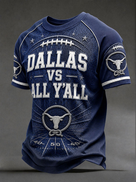 Men's "Dallas vs all y'all" T-shirts gracestitchs