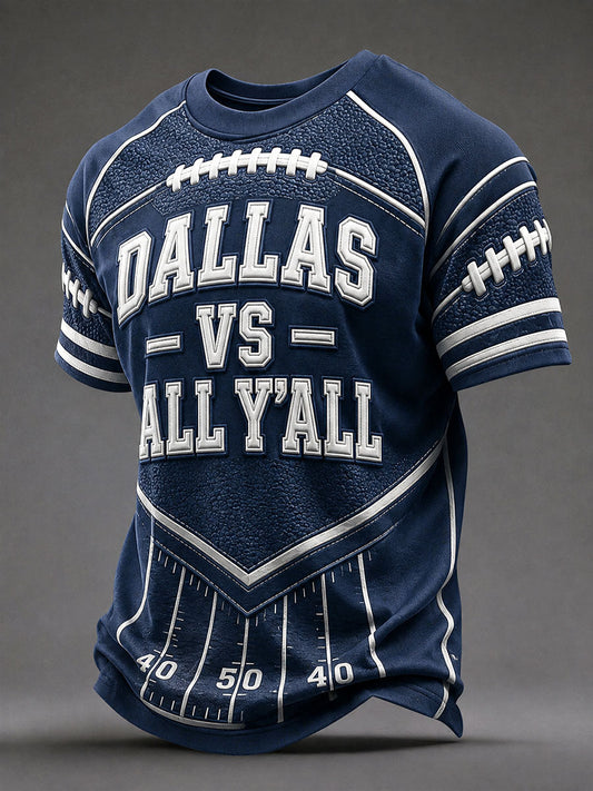Men's "Dallas vs all y'all" T-shirts gracestitchs