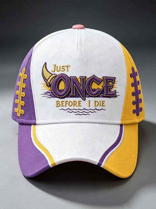 Unisex Just One Before Die Football Print Hat
