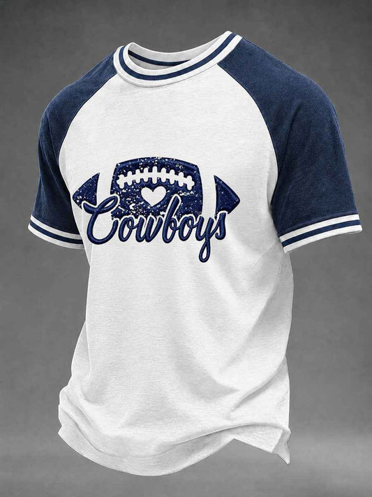 Men's Game Day Football Print Casual T-Shirt