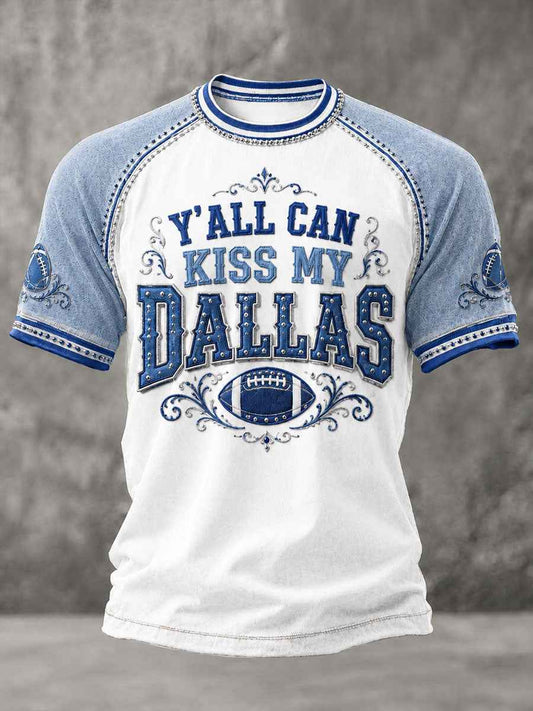 Men's Game Day Football Print Casual T-Shirt