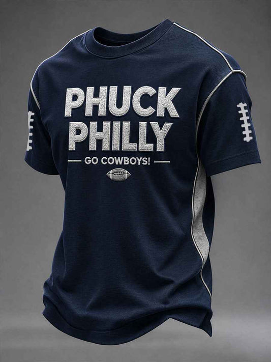 Men's Phuck Philly Go Cowboys Short Sleeves T-shirt