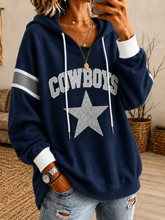 Women's Football Gameday Gift For Football Fans Casual Hoodie gracestitchs