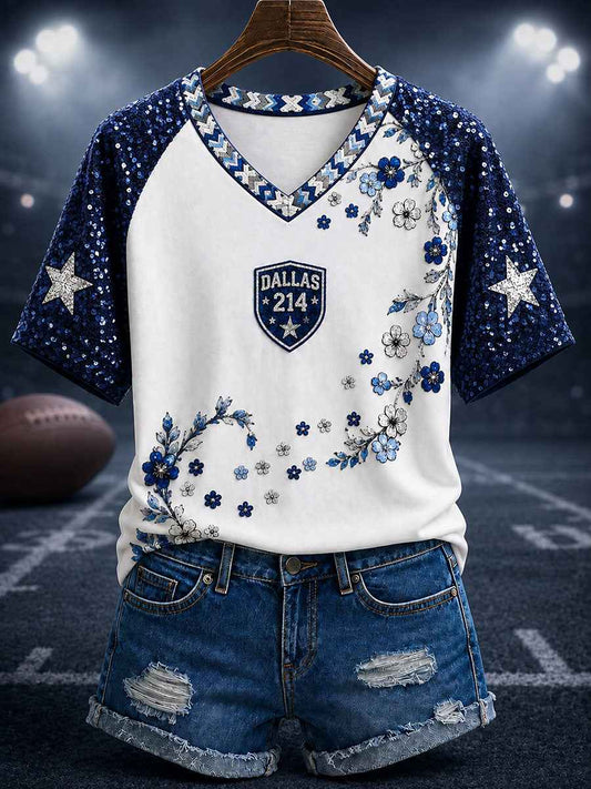 Women's Rugby Fan V-Neck T-Shirts