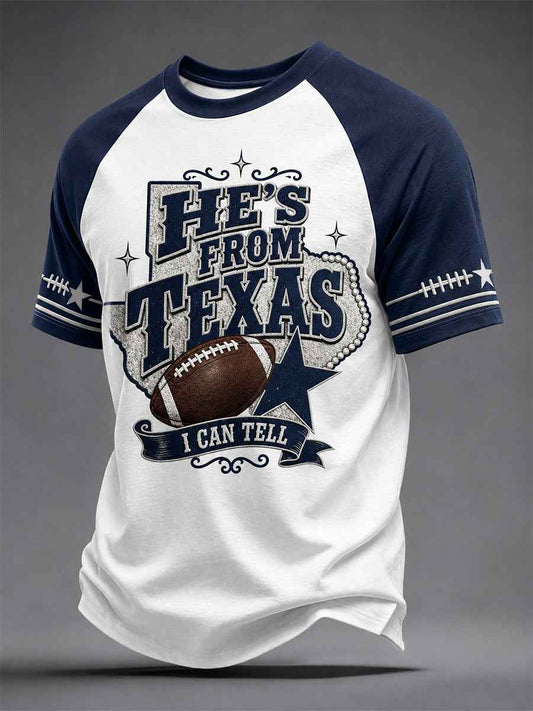 Men's Football Gameday Gift For Football Fans Casual Tee