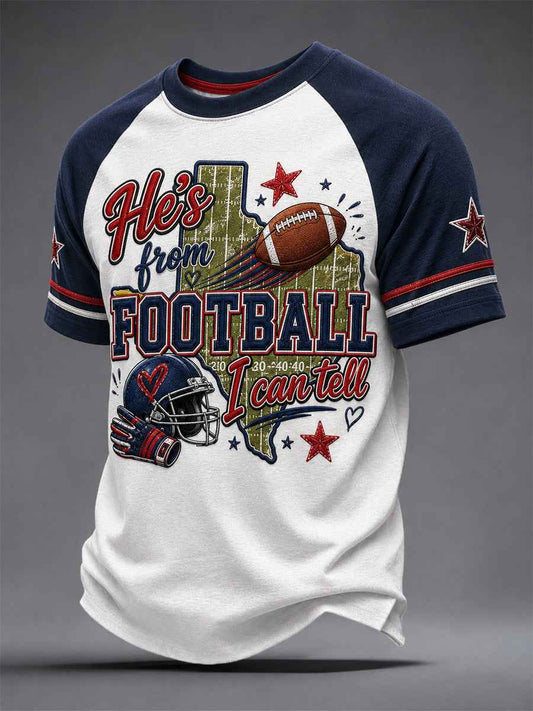 Men's Football Gameday Gift For Football Fans Casual Tee
